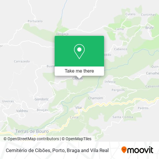 Cemitério de Cibões map
