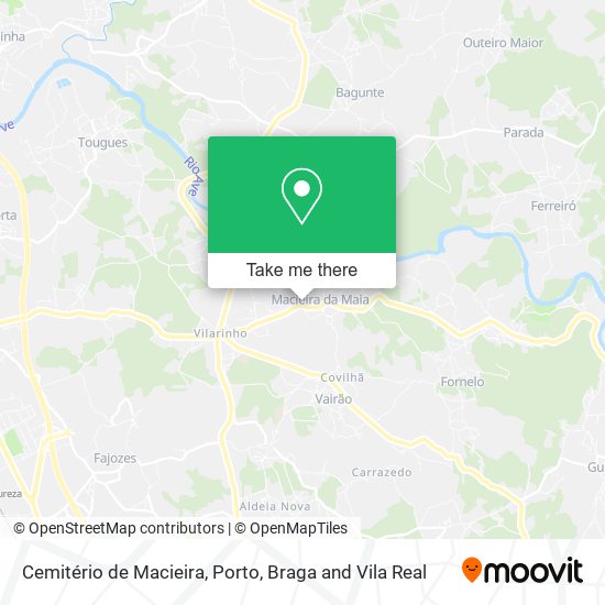 Cemitério de Macieira mapa