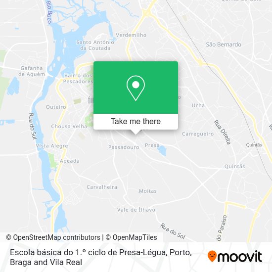 Escola básica do 1.º ciclo de Presa-Légua map
