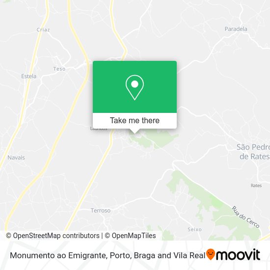 Monumento ao Emigrante mapa