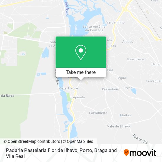 Padaria Pastelaria Flor de Ílhavo mapa