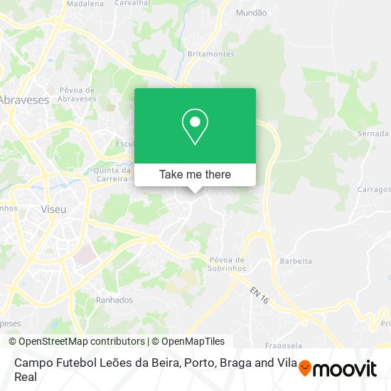 Campo Futebol Leões da Beira mapa