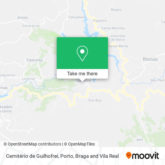 Cemitério de Guilhofrei mapa