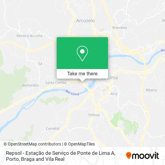 Repsol - Estação de Serviço de Ponte de Lima A map