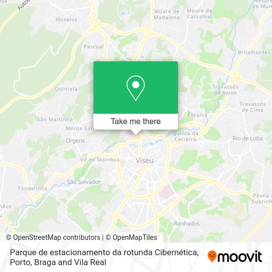 Parque de estacionamento da rotunda Cibernética mapa