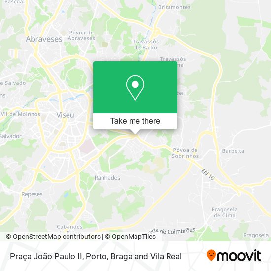 Praça João Paulo II mapa