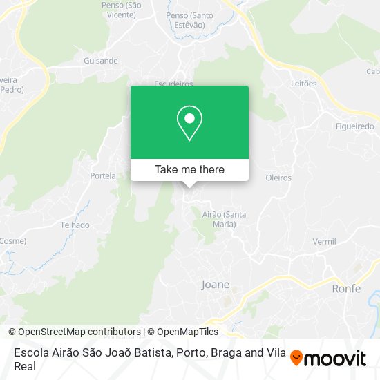 Escola Airão São Joaõ Batista mapa