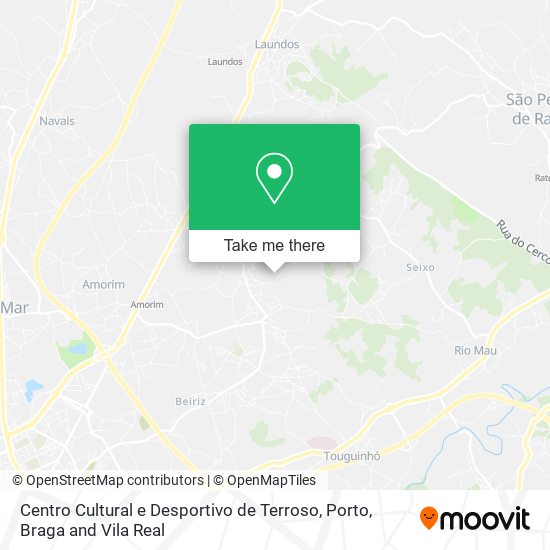 Centro Cultural e Desportivo de Terroso map