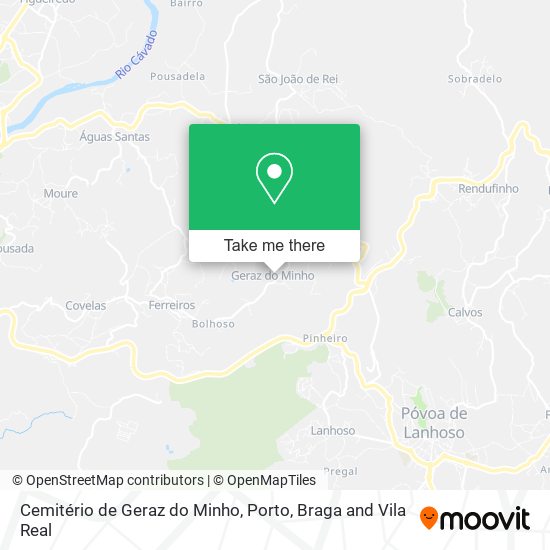 Cemitério de Geraz do Minho mapa