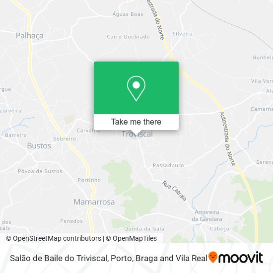 Salão de Baile do Triviscal mapa