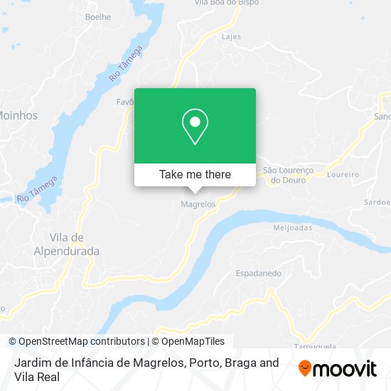 Jardim de Infância de Magrelos mapa