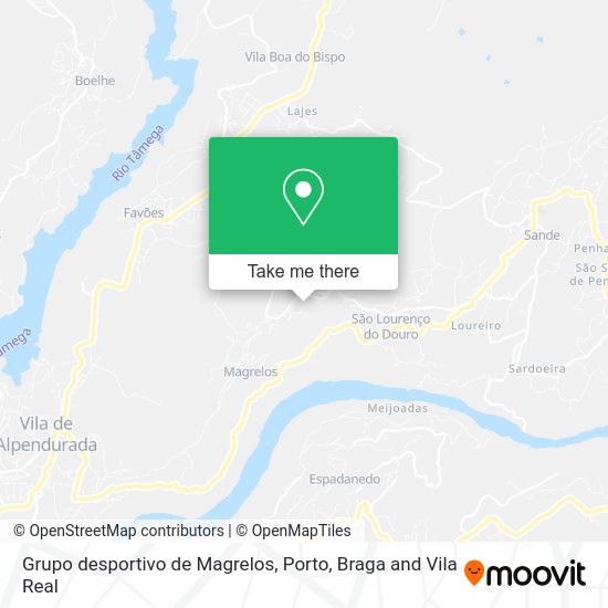 Grupo desportivo de Magrelos mapa