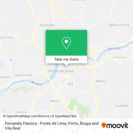 Fernando Pessoa - Ponte de Lima map