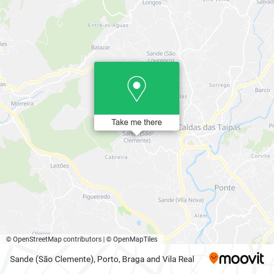 Sande (São Clemente) mapa