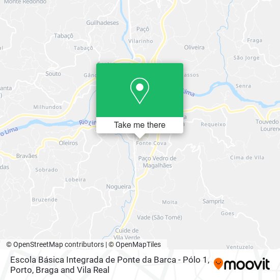 Escola Básica Integrada de Ponte da Barca - Pólo 1 mapa