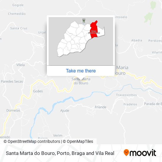Santa Marta do Bouro mapa