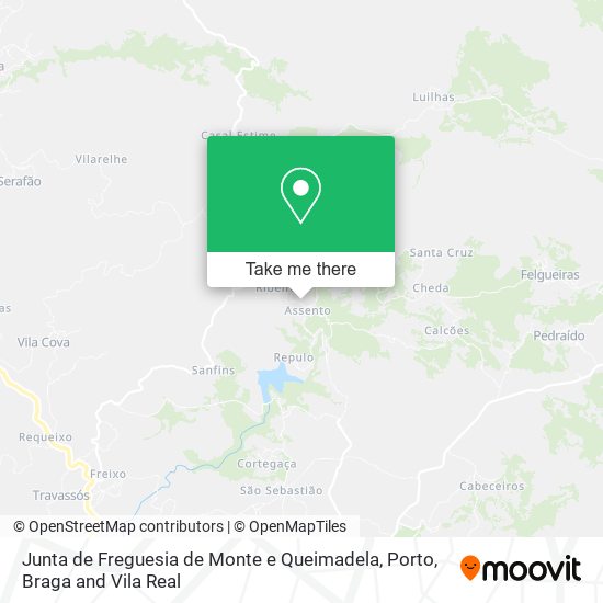 Junta de Freguesia de Monte e Queimadela map