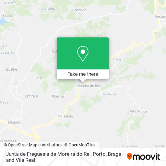 Junta de Freguesia de Moreira do Rei mapa