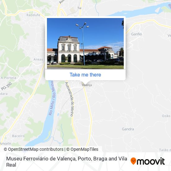 Museu Ferroviário de Valença mapa