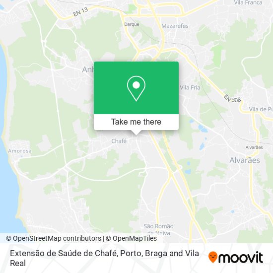 Extensão de Saúde de Chafé mapa