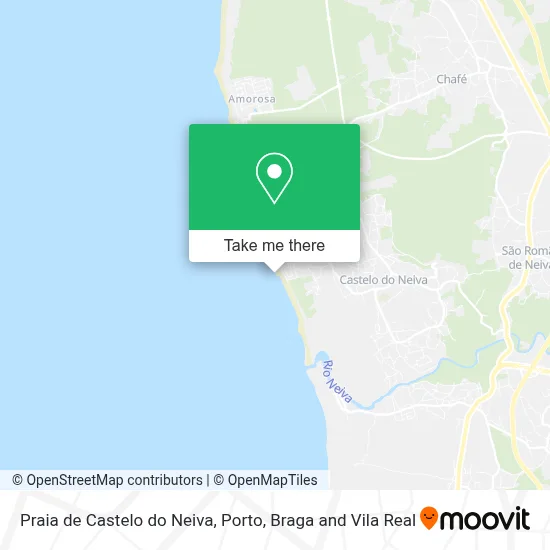 Praia de Castelo do Neiva map