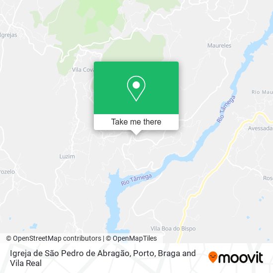 Igreja de São Pedro de Abragão mapa