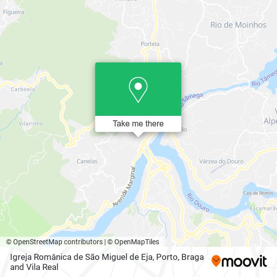 Igreja Românica de São Miguel de Eja mapa