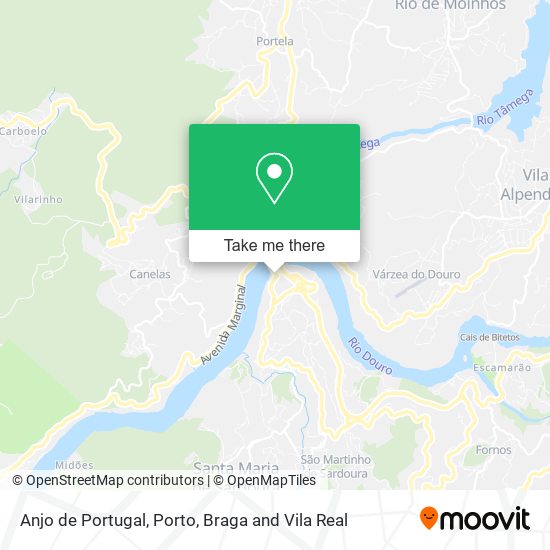 Anjo de Portugal mapa