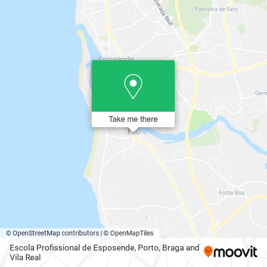 Escola Profissional de Esposende mapa