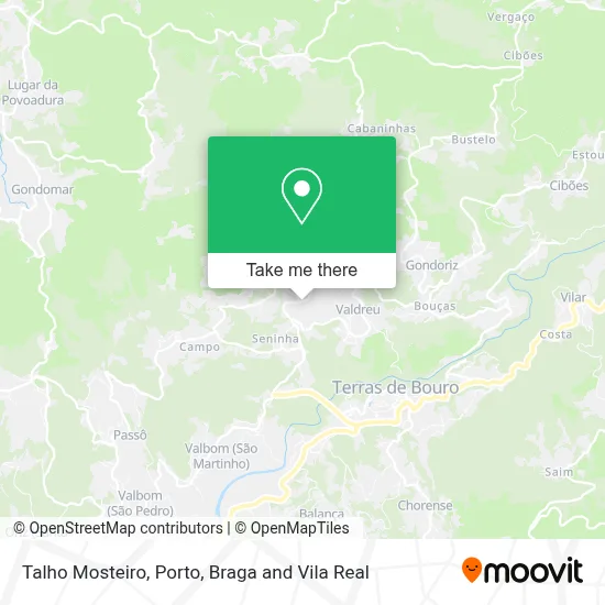 Talho Mosteiro map