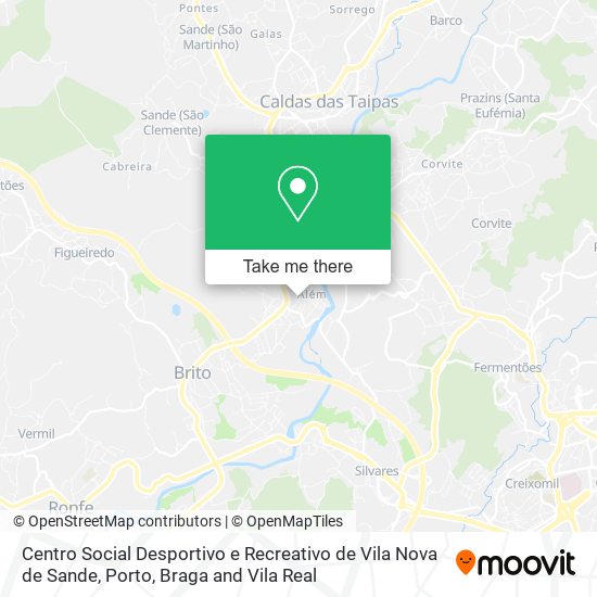 Centro Social Desportivo e Recreativo de Vila Nova de Sande mapa