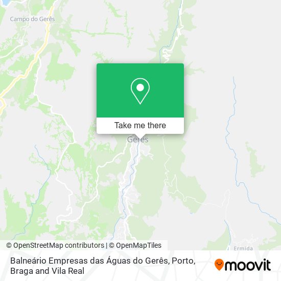 Balneário Empresas das Águas do Gerês mapa
