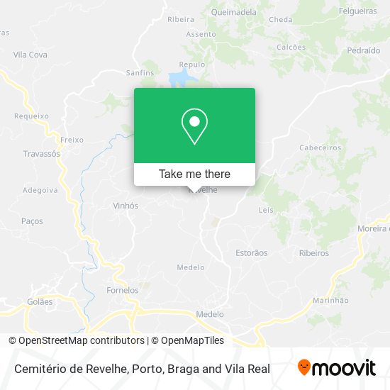 Cemitério de Revelhe mapa