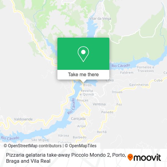 Pizzaria gelataria take-away Piccolo Mondo 2 mapa