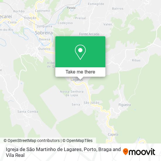 Igreja de São Martinho de Lagares map