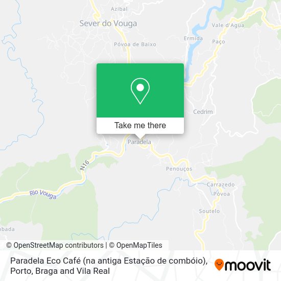 Paradela Eco Café (na antiga Estação de combóio) mapa