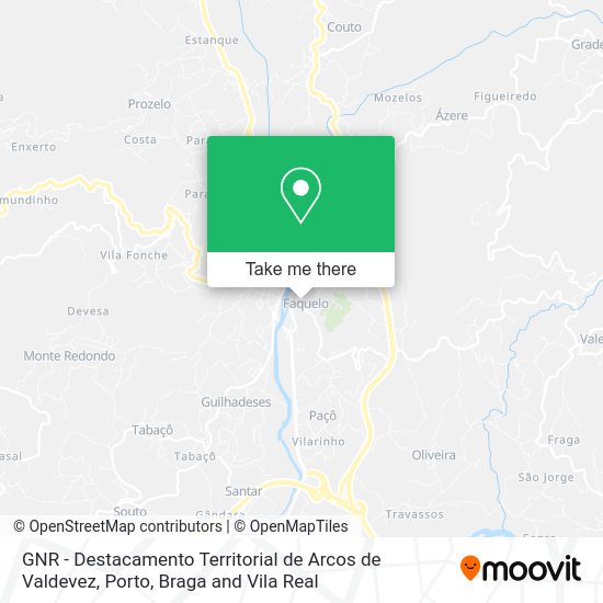 GNR - Destacamento Territorial de Arcos de Valdevez mapa