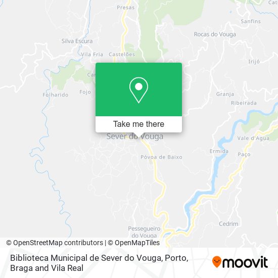 Biblioteca Municipal de Sever do Vouga mapa