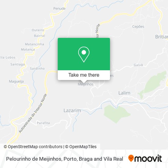 Pelourinho de Meijinhos mapa