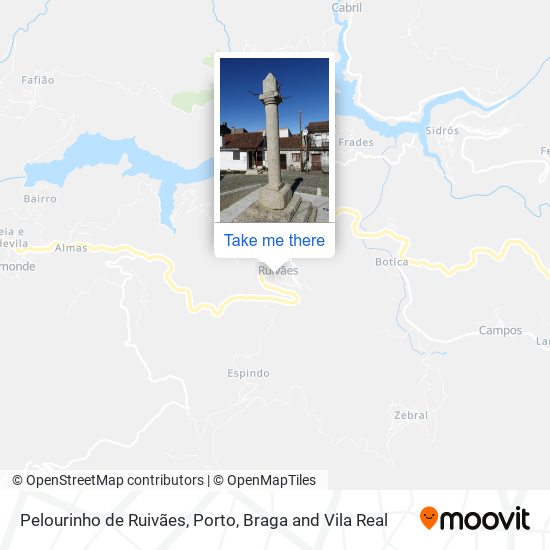 Pelourinho de Ruivães mapa