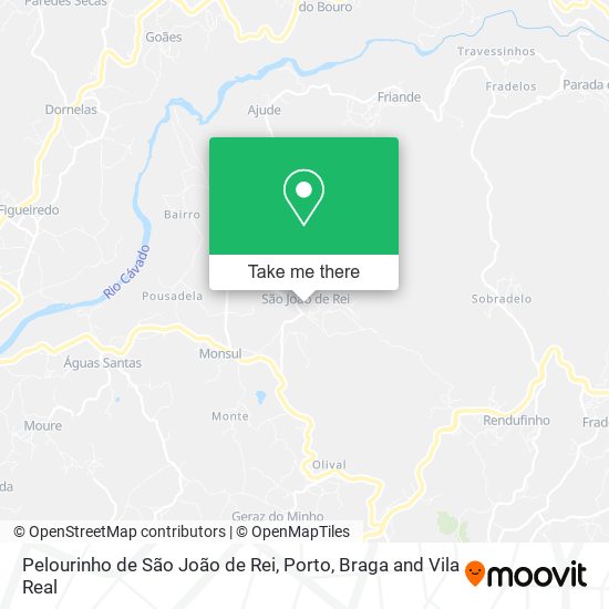 Pelourinho de São João de Rei mapa