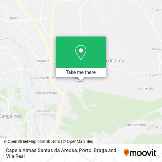Capela Almas Santas da Areosa map