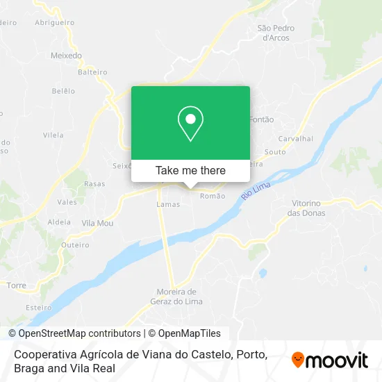 Cooperativa Agrícola de Viana do Castelo map