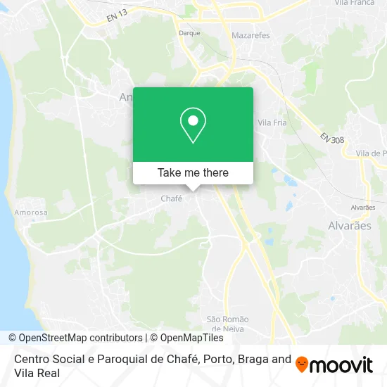 Centro Social e Paroquial de Chafé map