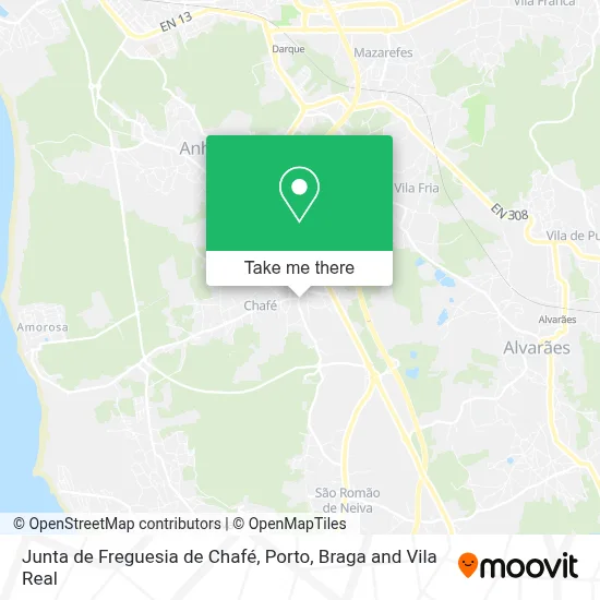 Junta de Freguesia de Chafé map