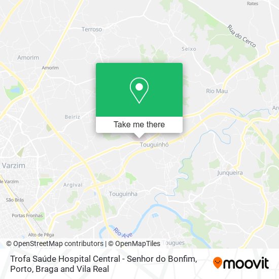 Trofa Saúde Hospital Central - Senhor do Bonfim mapa