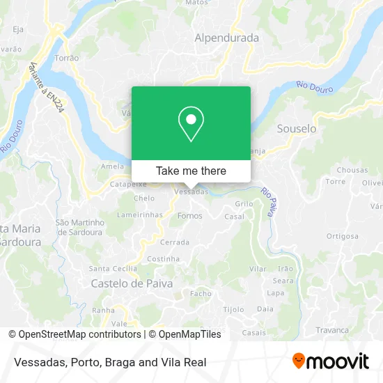 Vessadas map