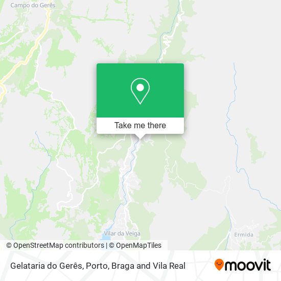 Gelataria do Gerês mapa