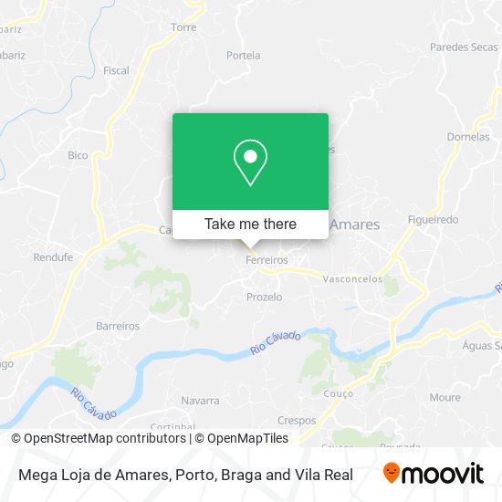 Mega Loja de Amares map