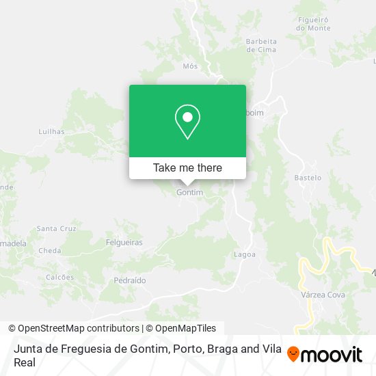 Junta de Freguesia de Gontim mapa